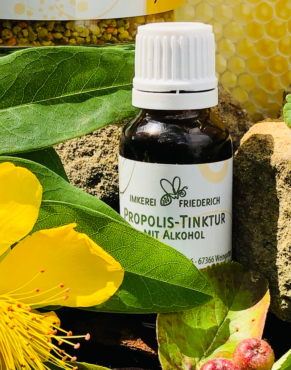 Propolis Tinktur mit 70% Alkohol oder alkoholfrei, 20ml