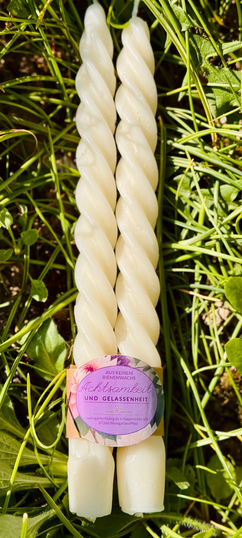 Büdel gedrehte Stabkerzen aus Bienenwachs – Bild 4