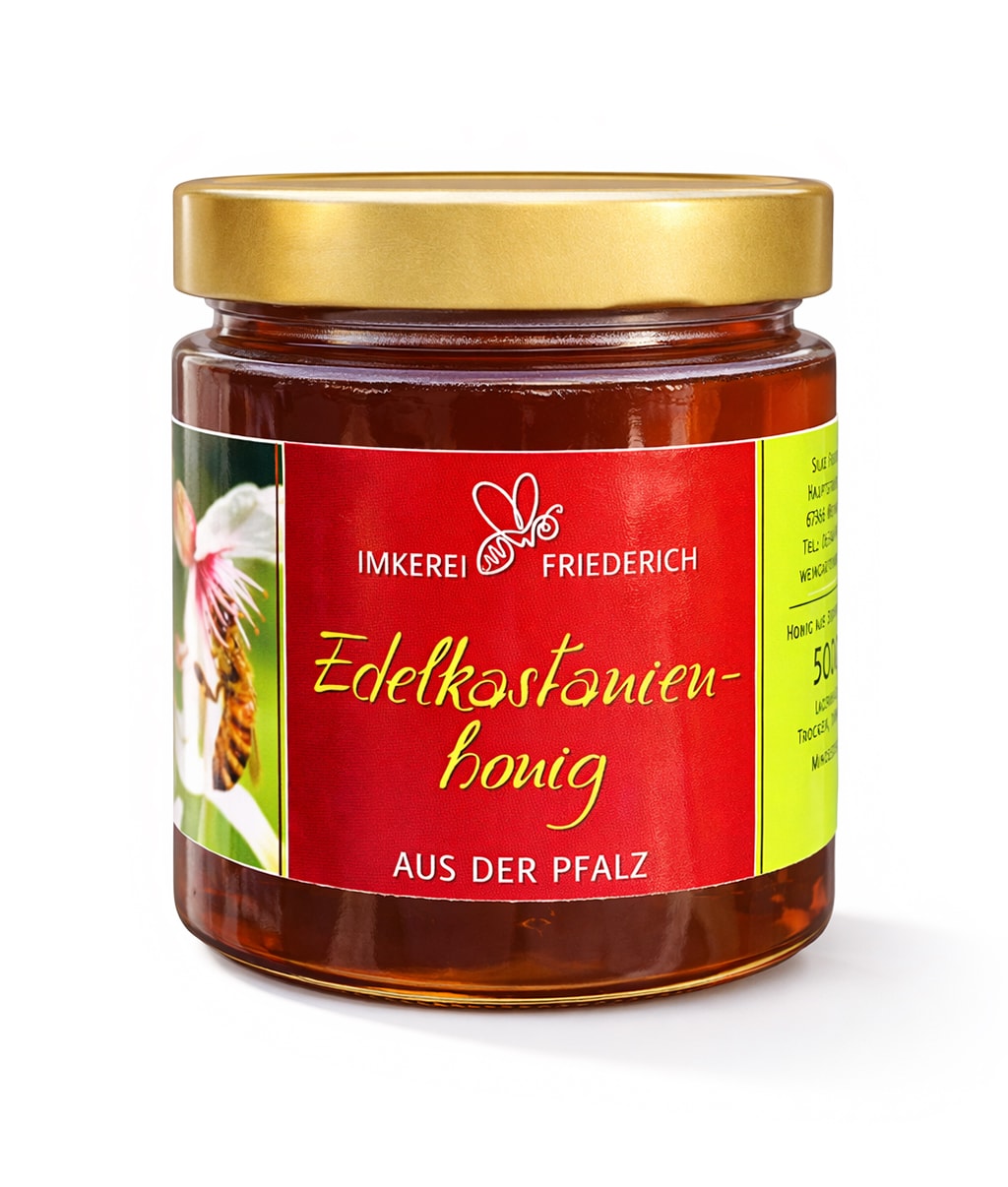 Produktbild Edelkastanienhonig auf weissem Untergrund
