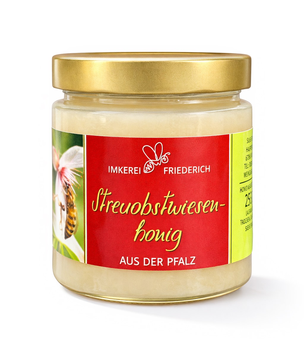 Produktbild Streuobstwiesenhonig auf weissem Untergrund